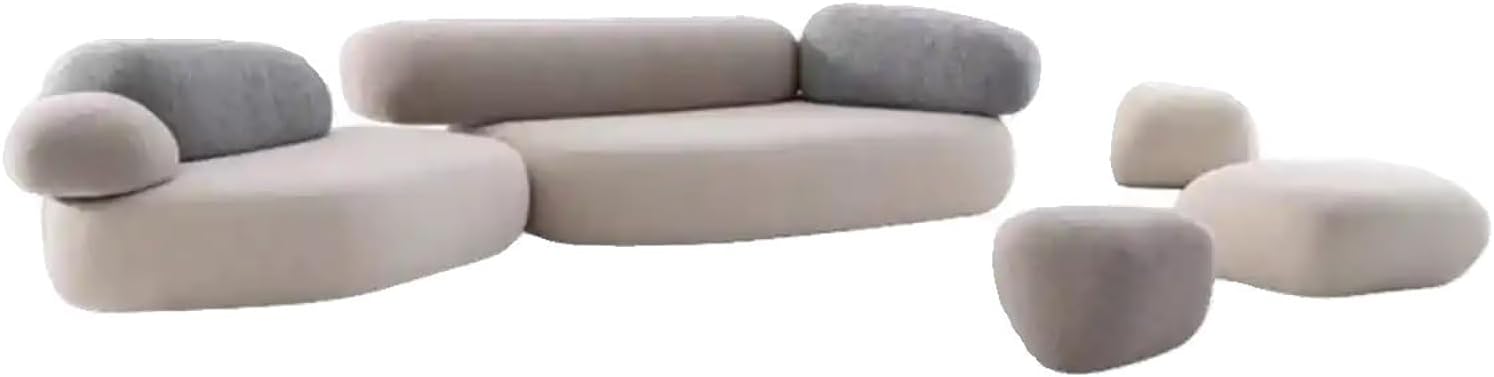 1. BEDOIN Minimalist Living Stone Shaped Modular Sofa