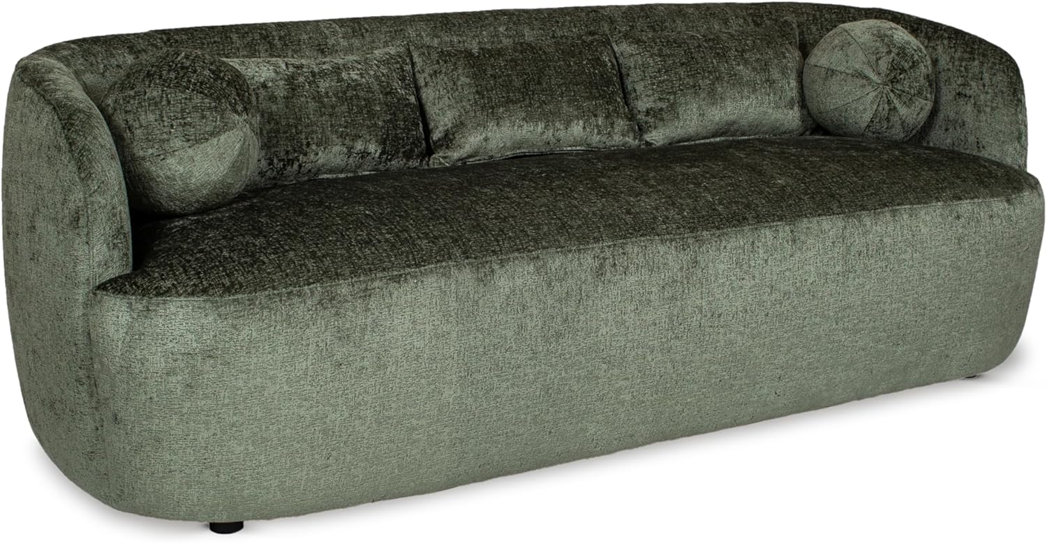 8. Modern Dark Green 3-Seater Sofa