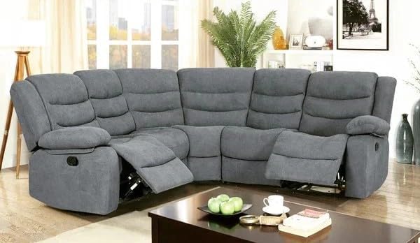 9. Fabric Recliner with Cupholder Corner 5-Seater