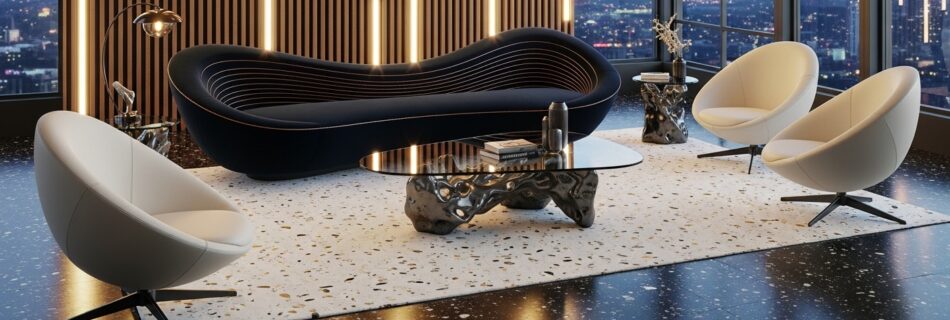 Contemporary Sofa and Chairs