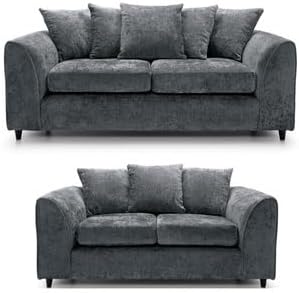 5. Grey Settee 2-Seater Upholstered Sofa